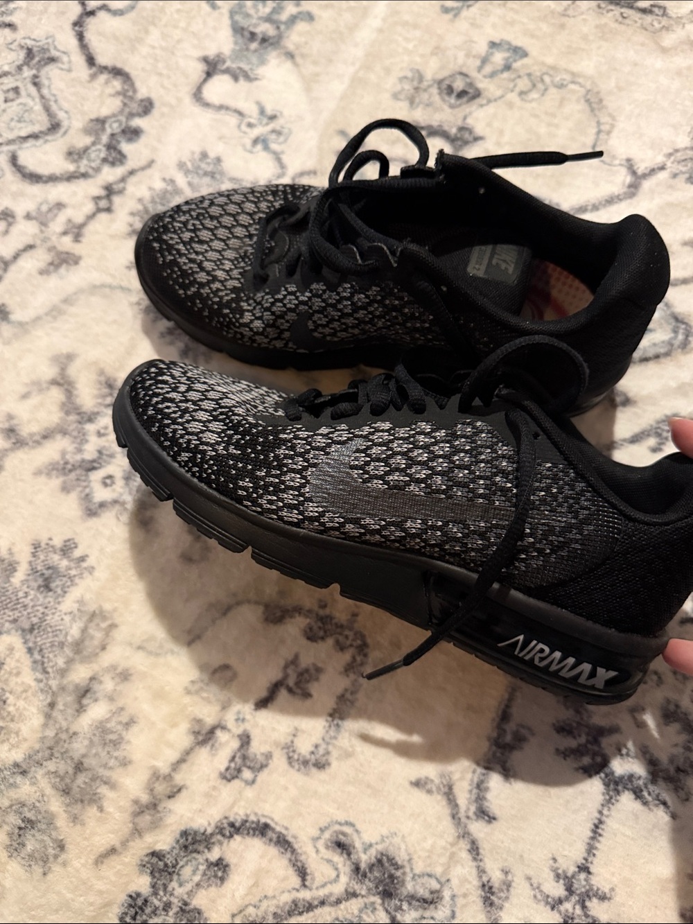Nike Kids Black and Gray Air Max Knit Sneakers